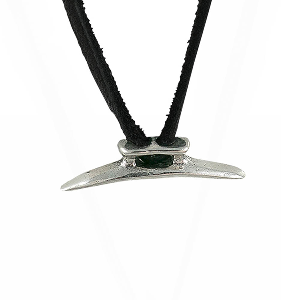 Waxing Poetic Boat Cleat Leather Necklace - Sterling Silver - 61cm